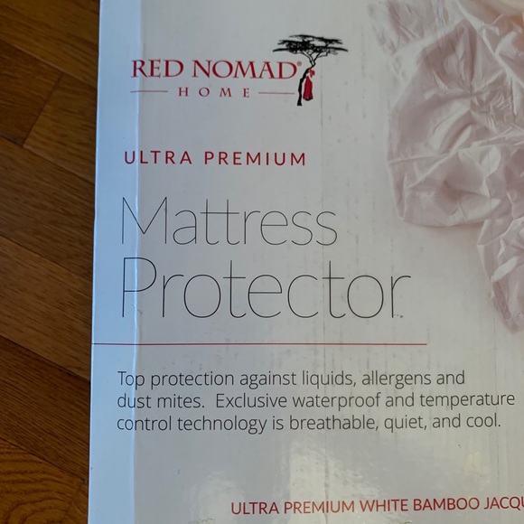Twin Size Red Nomad Bamboo Hypoallergenic Mattress Protector Breathable Cool Cycle Technology for Maximum Circulation /& Comfort